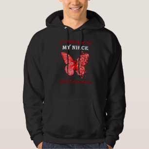Butterfly I Wear Red For My Niece Sickle Cell Anem Hoodie