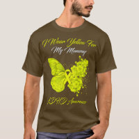 Butterfly I Wear Yellow For My Mommy ADHD Awarenes
