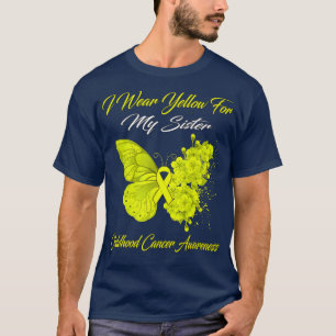 Butterfly I Wear Yellow For My Sister Childhood Ca T-Shirt
