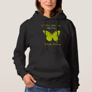 Butterfly I Wear Yellow For My Uncle Obesity Aware Hoodie