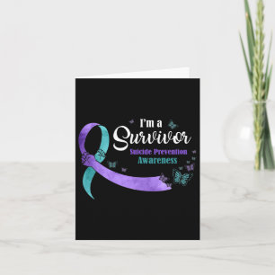 Butterfly I'm A Survivor Suicide Prevention Awaren Card