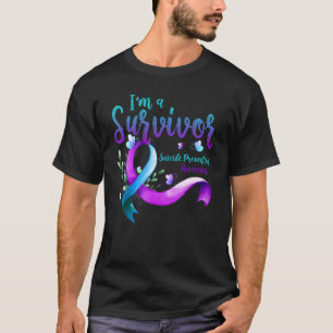 Butterfly I'm A Survivor Suicide Prevention Awaren T-Shirt