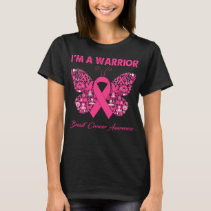 Butterfly I'm A Warrior Breast Cancer Awareness T-Shirt
