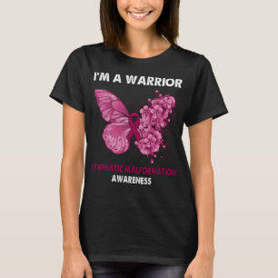 Butterfly I'm A Warrior Lymphatic Malformation T-Shirt