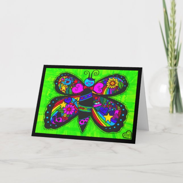 Butterfly in a Green Sky Card (Front)
