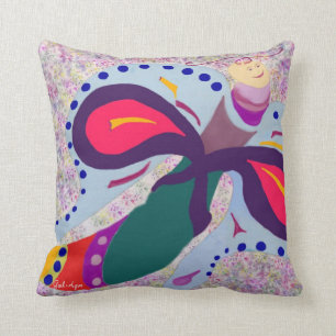 Butterfly in flight throw pillow