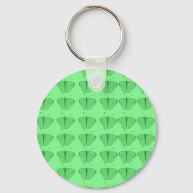 Butterfly in green keychain (Front)