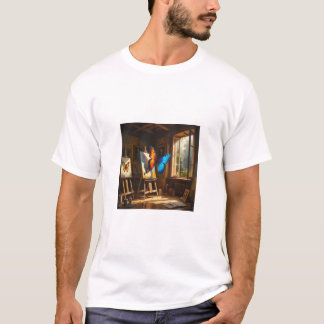 Butterfly in house painting  T-Shirt