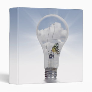 Butterfly in Light Bulb Binder