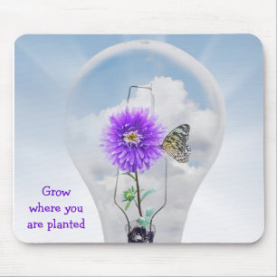 Butterfly in Light Bulb Mouse Pad