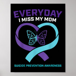 Butterfly In Loving Memory Mom Suicide Prevention Poster