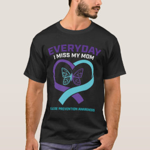 Butterfly In Loving Memory Mom Suicide Prevention T-Shirt
