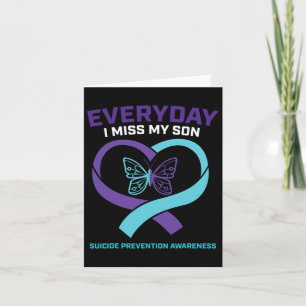 Butterfly In Loving Memory Son Suicide Prevention Card