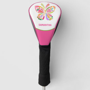 Butterfly in Pastel Colours Personalized Golf Head Cover