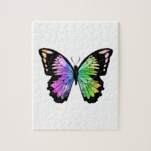 Butterfly in Rainbow Colours Jigsaw Puzzle