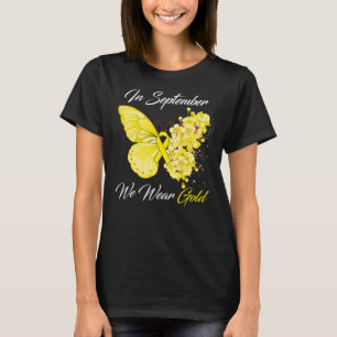 Butterfly In September We Wear Gold Childhood T-Shirt