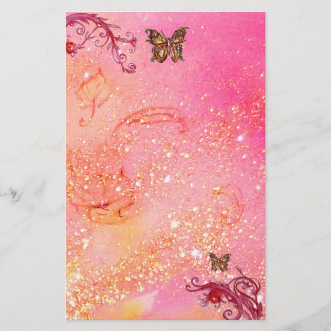 BUTTERFLY IN SPARKLES 2, red pink (Front)