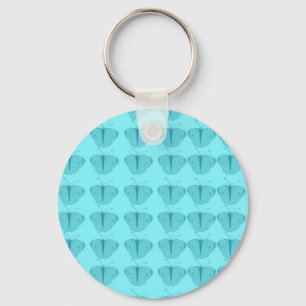 Butterfly in teal keychain