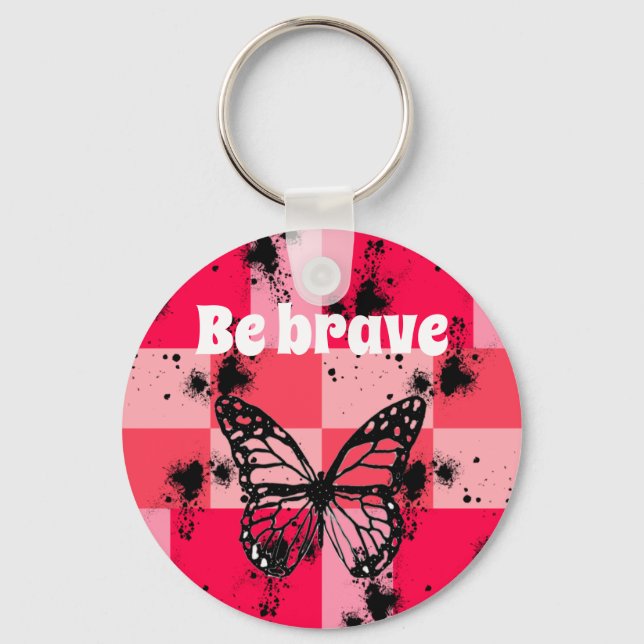 butterfly in the garden keychain (Front)