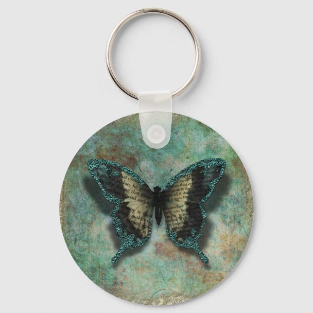 Butterfly in the Garden Keychain (Front)