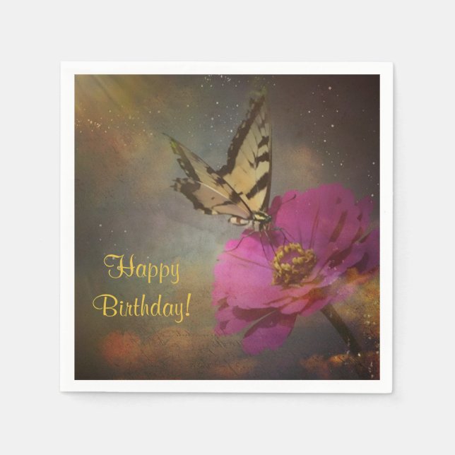 Butterfly In The Garden Napkin (Front)