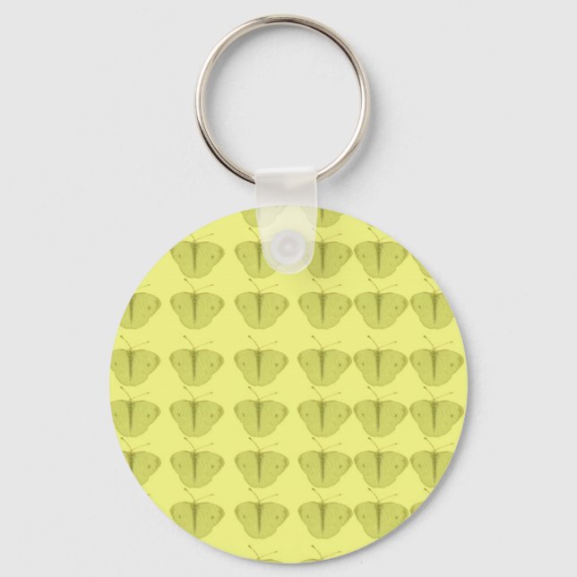 Butterfly in yellow keychain (Front)