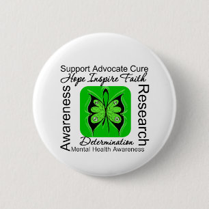 Butterfly Inspiration - Mental Health Awareness 2 Inch Round Button