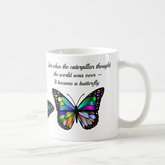 Butterfly Inspirational Quote Coffee Mug (Right)