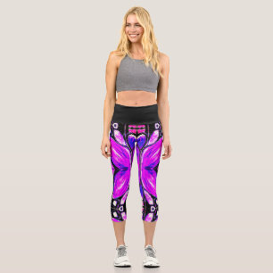 Butterfly Inspired Capri Leggings