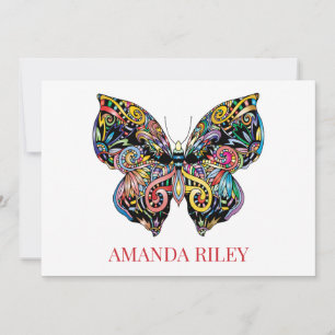 Butterfly Invitation / Personalized Notecard