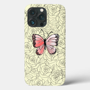 Butterfly iPhone Case with Roses