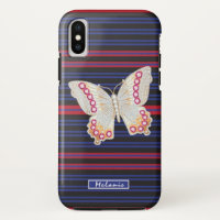 Butterfly Jewelry Abstract retro minimal stripes