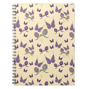 Butterfly Joy in Cream Spiral-Bound Notebook 