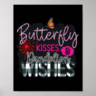 Butterfly Kisses And Dandelion Wishes Spring Garde Poster