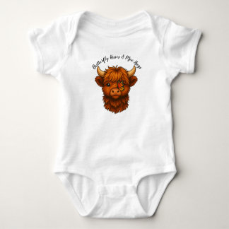 Butterfly Kisses and Moo Hugs  Baby Bodysuit