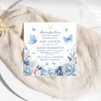Butterfly Kisses & Baby Wishes Boy Baby Shower