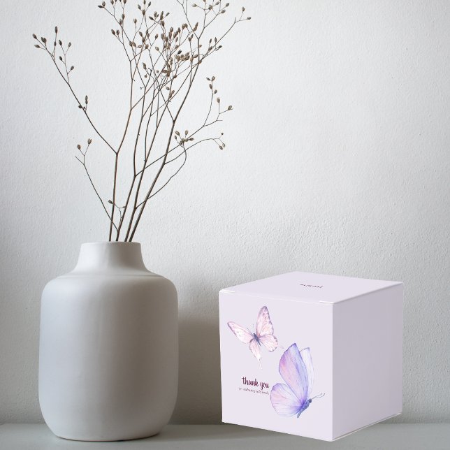 Butterfly Kisses & Baby Wishes Shower | Purple Favor Box (Creator Uploaded)