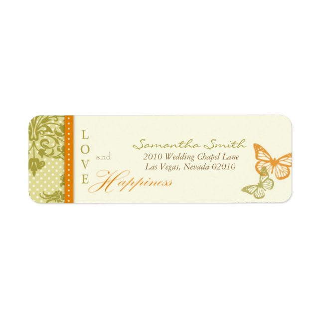 Butterfly Kisses Charming Return Label B (Front)