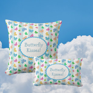Butterfly Kisses Personalized  Throw Pillow