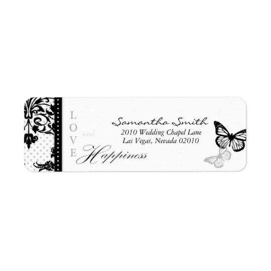 Butterfly Kisses Return Label B_DrMullins Return Address Label