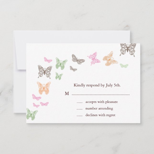 Butterfly Kisses RSVP (Front)