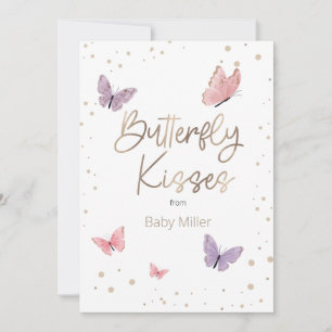 Butterfly Kisses Thank You Card