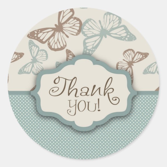 Butterfly Kisses TY Sticker Teal (Front)