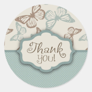 Butterfly Kisses TY Sticker Teal