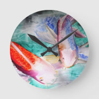 Butterfly Koi watercolour Japanese Fish Art