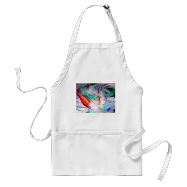 Butterfly Koi watercolour Japanese Fish Art Standard Apron (Front)