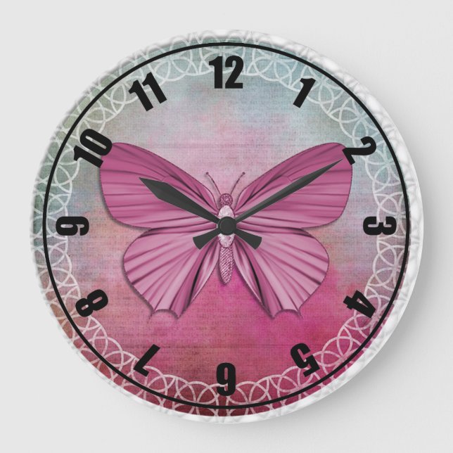 Butterfly Large Clock (Front)