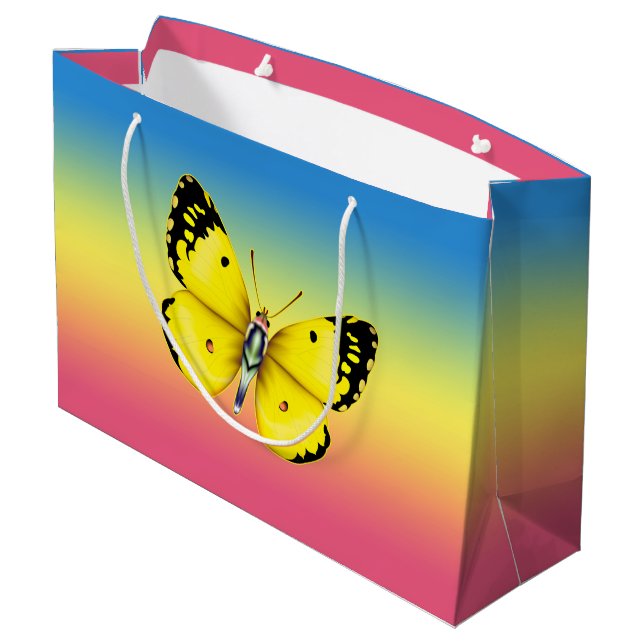 Butterfly Large Gift Bag (Back Angled)