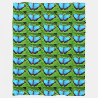 butterfly leaf nature wings wing cute blue fleece blanket