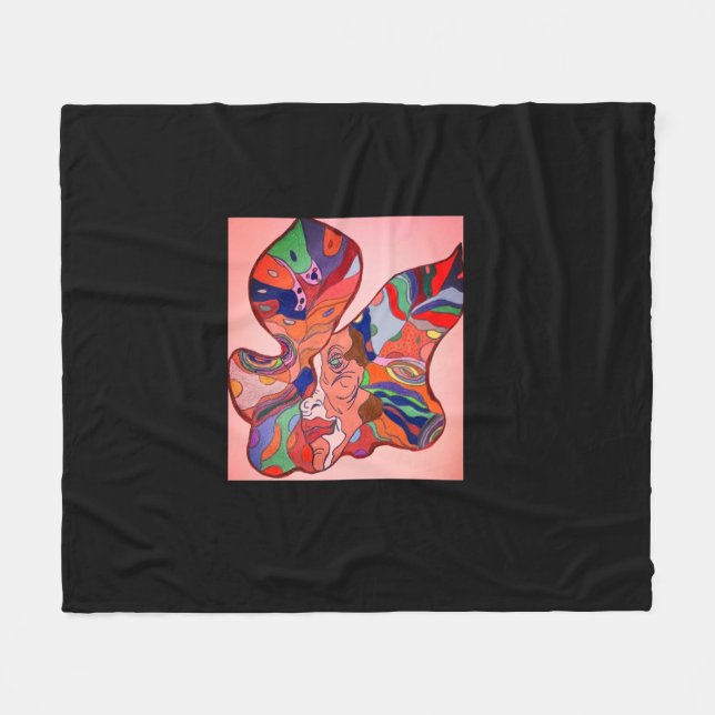 Butterfly Leaf Portrait Fleece Blanket (Front (Horizontal))